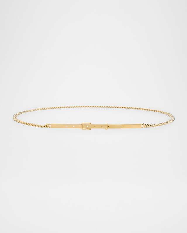 18K Gold-Plated Brass Skinny Belt